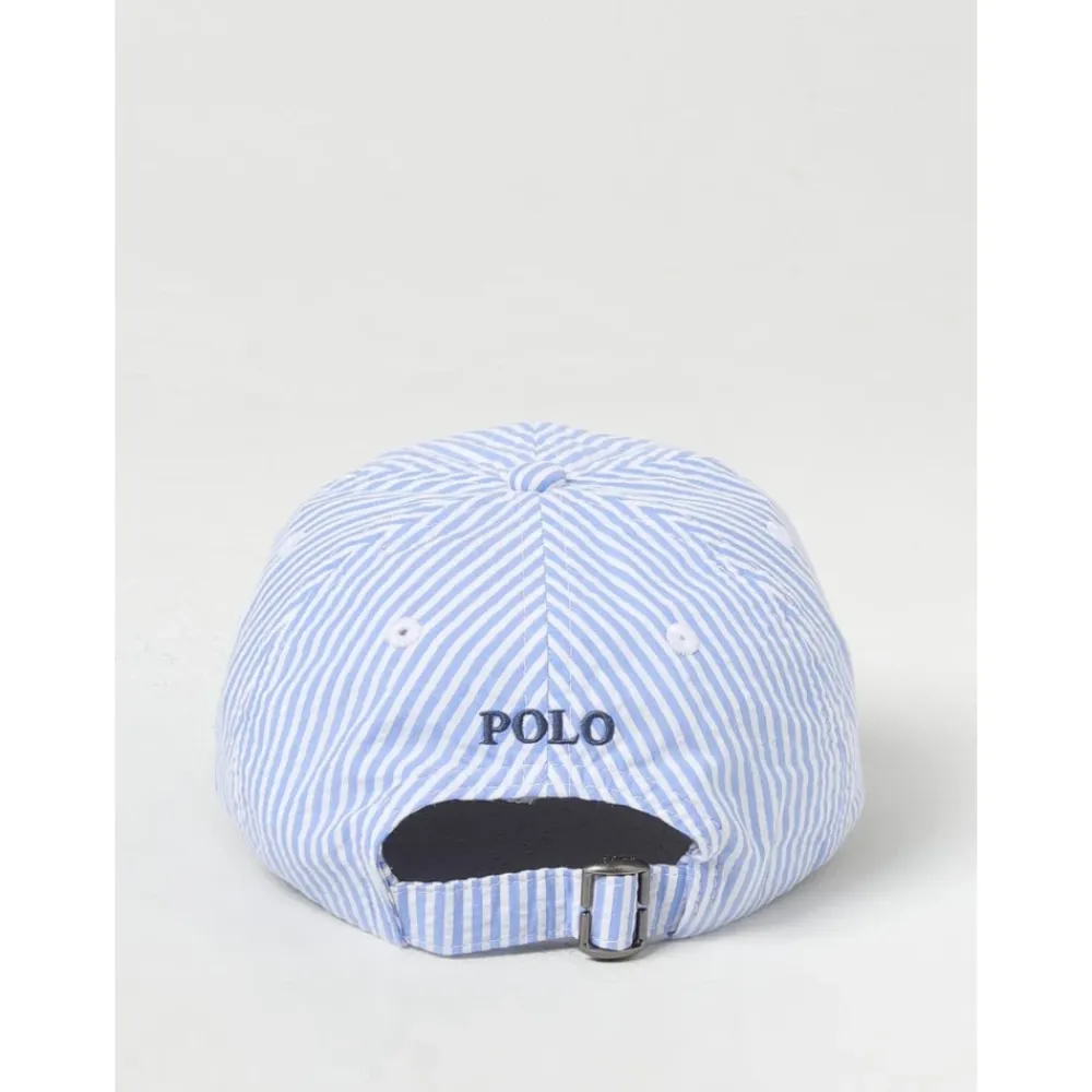 Crest Gestreifte Popeline Baseballkappe>Polo Ralph Lauren Sale