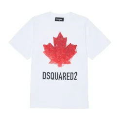 Crew Neck Kurzarm T-Shirt mit Logo-Print>Dsquared2 Clearance