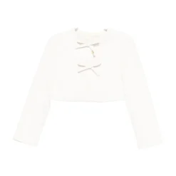 Crop Jacke mit dekorativer Schleife>Elisabetta Franchi New