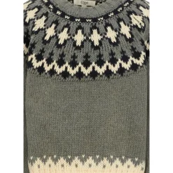 Crop Sweater mit nordischem Motiv><noscript><img width=