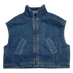 Cropped Denim Vest>Khrisjoy Outlet