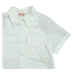 Cropped Poplin Shirt><noscript><img width=