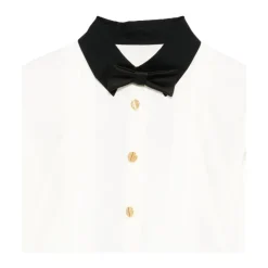 Cropped-Shirt mit Schleifenknotenkragen><noscript><img width=