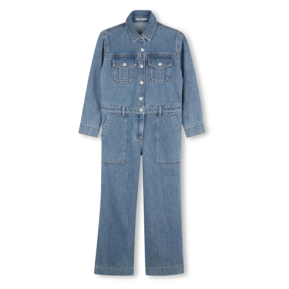 Denim Jumpsuit mit Hemdkragen>Zadig & Voltaire Clearance