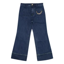 Denim Leggings mit Reißverschluss und Taschen>Elisabetta Franchi Clearance