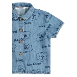 Denim Shirt With Print><noscript><img width=