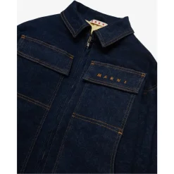 Denim Zip Up Jacket><noscript><img width=