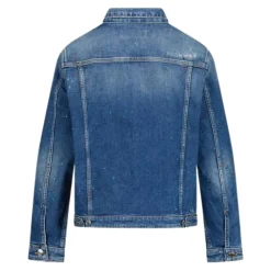 Denimjacke mit Farbspritzern für Kinder>Dsquared2 New