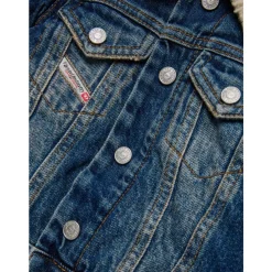 Dirty Effect Denim Trucker Jacket><noscript><img width=