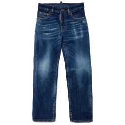 Dunkele gerade Jeans mit Rissen - 642 Jean>Dsquared2 Sale