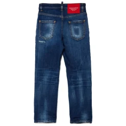 Dunkele gerade Jeans mit Rissen - 642 Jean>Dsquared2 Sale
