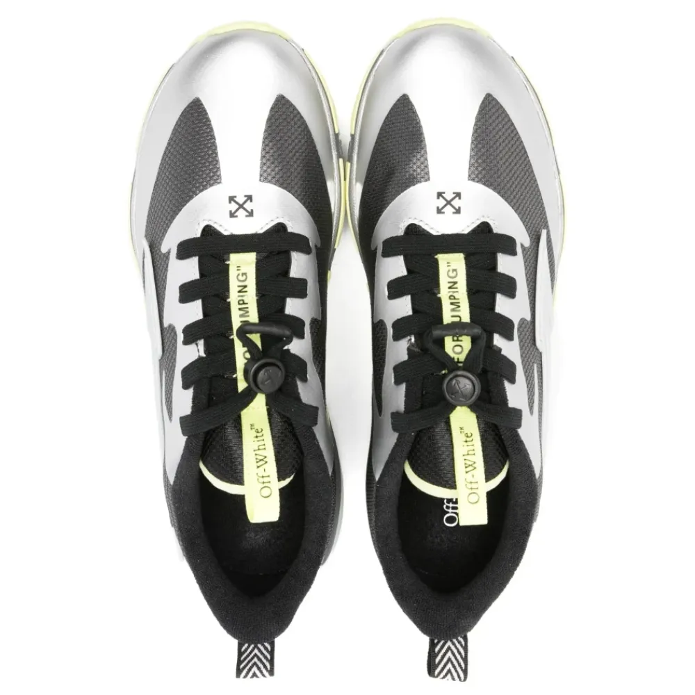 Dunkelgraue Silberne Springschuhe>Off White Hot