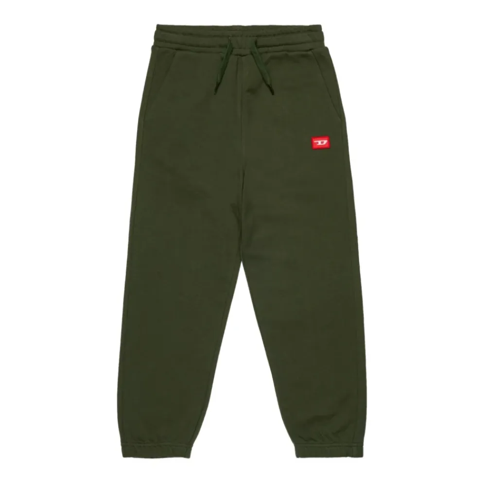 Dunkele Baumwoll-Sweatpants mit gesticktem Logo>Diesel Hot