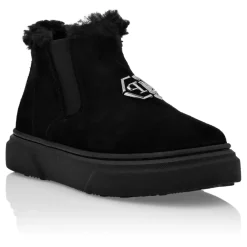 Eco Shearling Wildleder Stiefeletten>Philipp Plein Hot