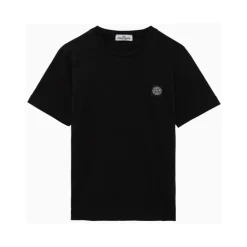 Einfarbiges Baumwoll-T-Shirt mit Rundhalsausschnitt>Stone Island Hot