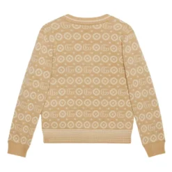 Elfenbeinfarbene Strickjacke für Kinder>Gucci Online