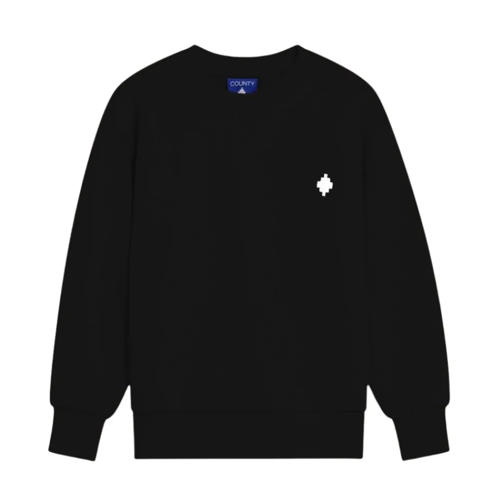 Embroidered Logo Crewneck Sweatshirt>Marcelo Burlon Discount