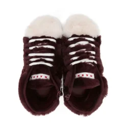 Faux-Fur Sneakers><noscript><img width=