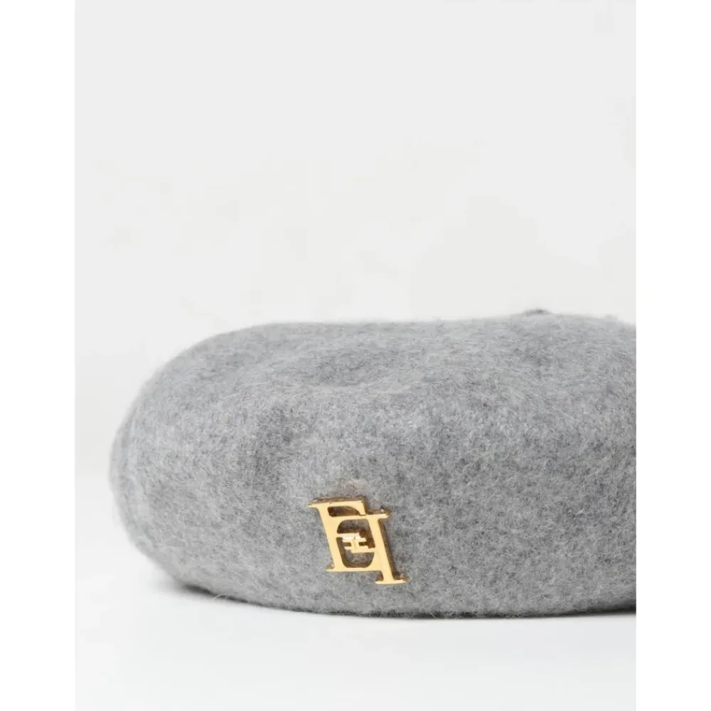 Felt-Beret mit Verzierung>Elisabetta Franchi Discount