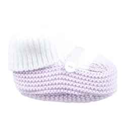 Flache Baumwollschuhe mit Knopfdetail>Little Bear