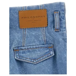 Flared Denim Shorts><noscript><img width=