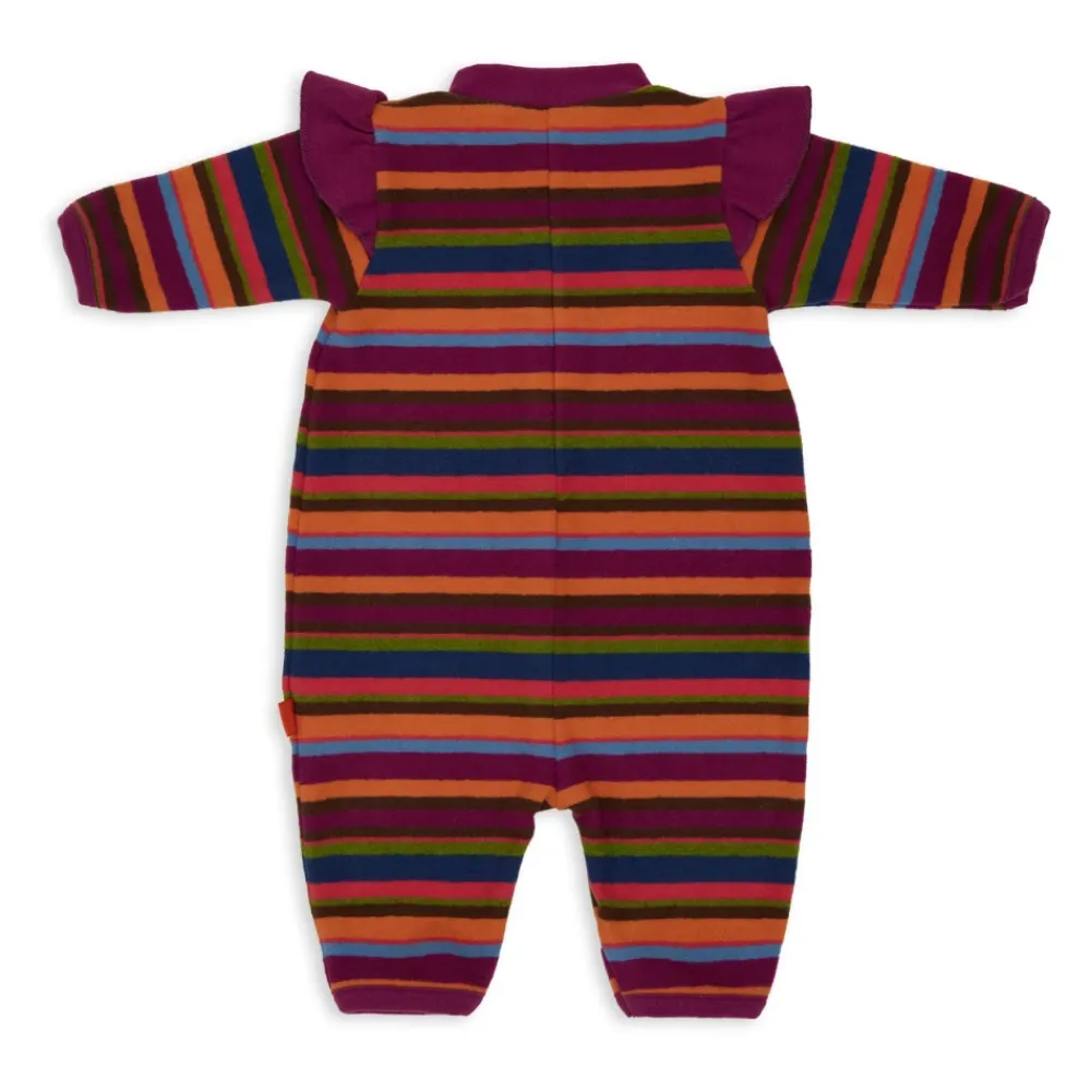 Fuchsia Gestreifter Fleece-Strampler>GALLO Online