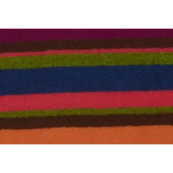 Fuchsia Gestreifter Fleece-Strampler><noscript><img width=