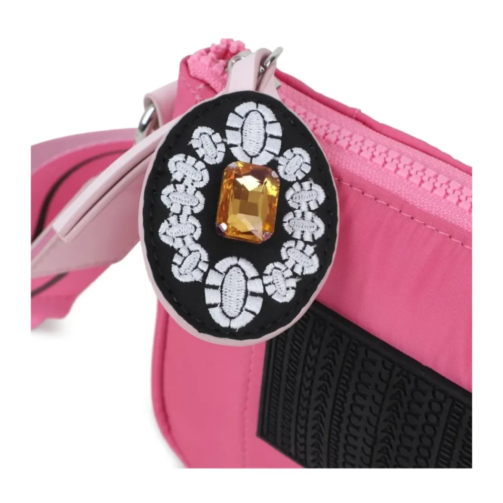 Fuchsia Taschen mit Logo Patch Charme>Marc Jacobs