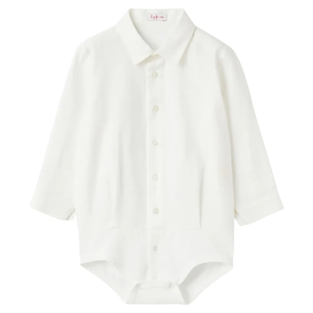 Geknöpftes Voile-Hemd mit Italienischem Kragen>Il Gufo Outlet