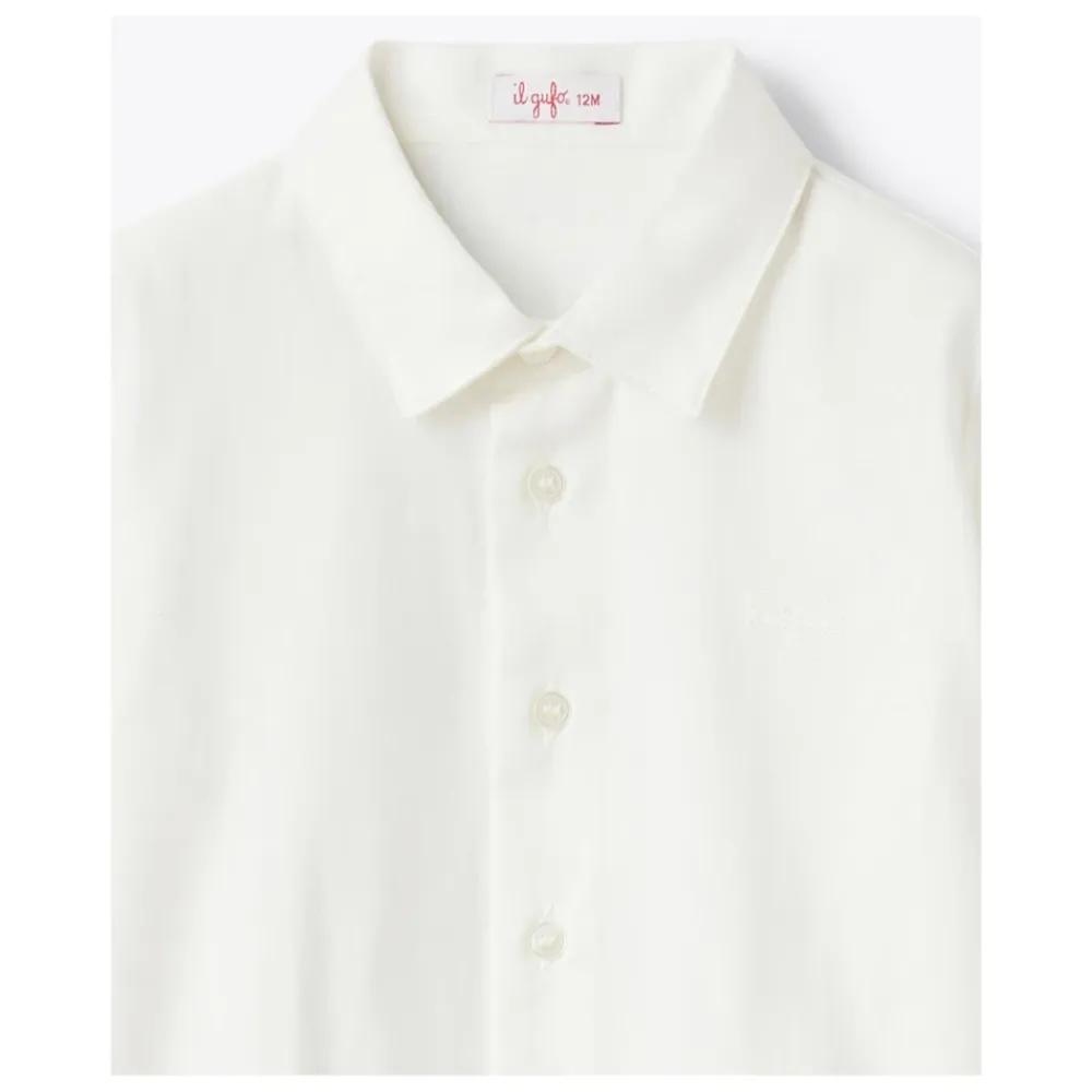 Geknöpftes Voile-Hemd mit Italienischem Kragen>Il Gufo Outlet