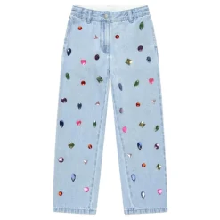 Gem-Embellished Denim Jeans>Stella McCartney New