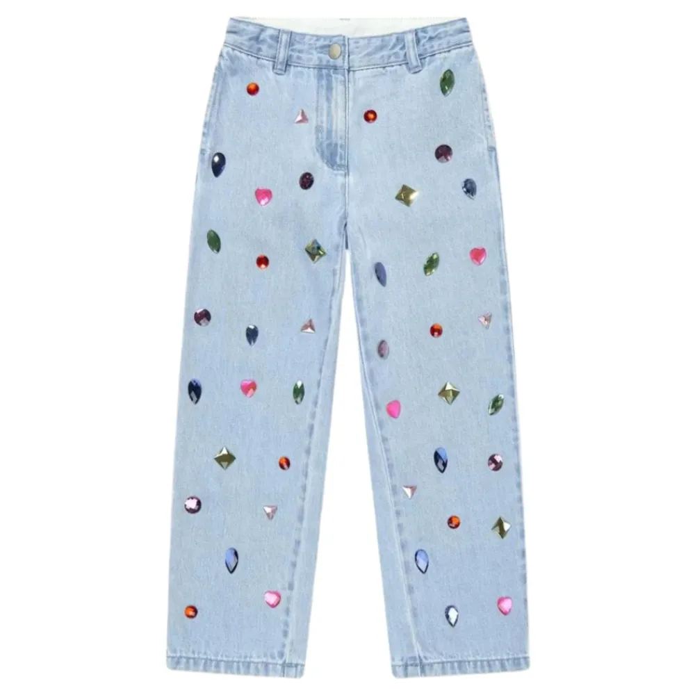 Gem-Embellished Denim Jeans>Stella McCartney New