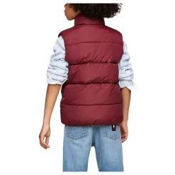 Gepolsterter Bordeaux-Pullover><noscript><img width=