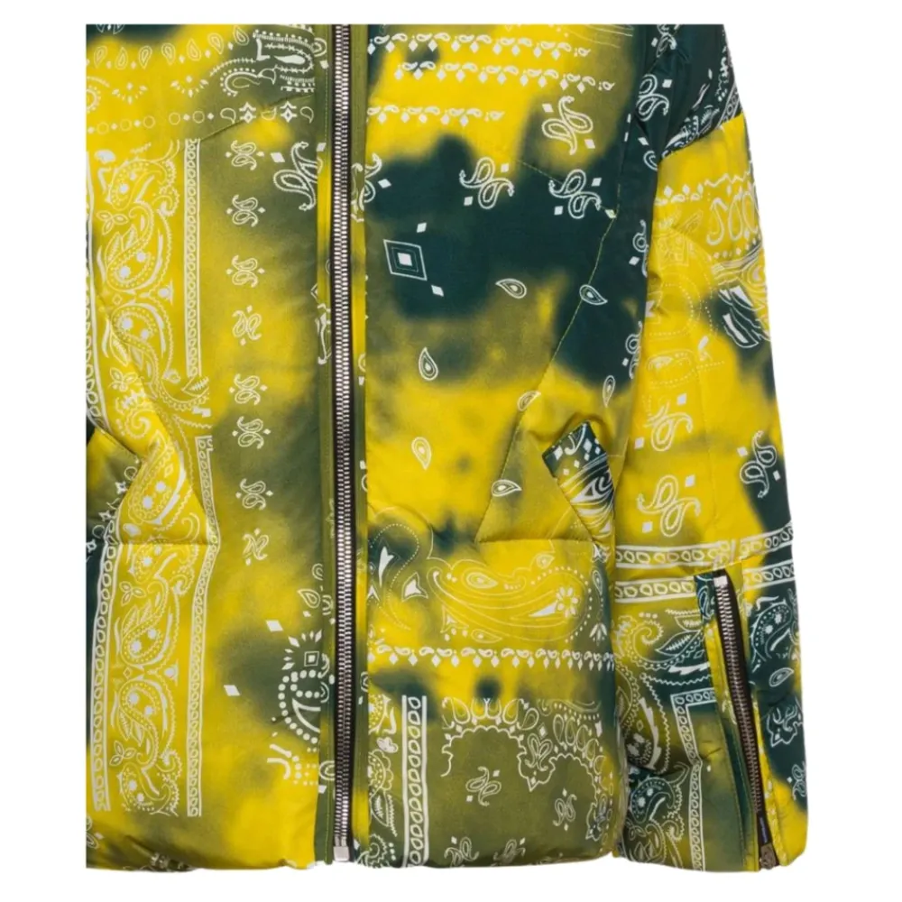 Gepolsterter Kindermantel Grün/Gelb Bandana-Druck>Khrisjoy Hot