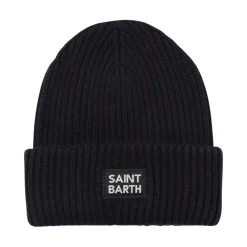 Gerippte Strickmütze mit Logo-Patch>MC2 Saint Barth Clearance