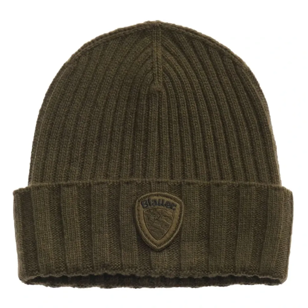 Gerippte Umschlagmütze>Blauer Discount