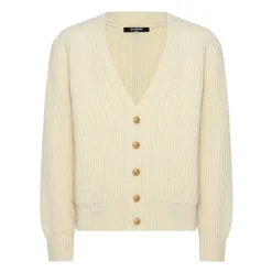 Gerippte V-Ausschnitt Cardigan Pullover>Balmain Best
