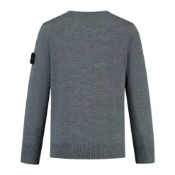 Gerippter Rundhalsausschnitt Pullover><noscript><img width=