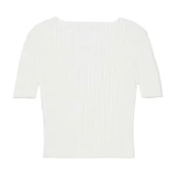 Geripptes Baumwoll-T-Shirt>MM6 Maison Margiela