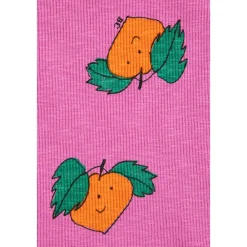 Geripptes Top mit Print><noscript><img width=