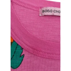 Geripptes Top mit Print><noscript><img width=