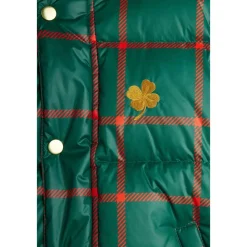 Gesteppte Jacke mit Karomuster><noscript><img width=