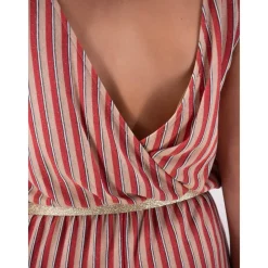 Gestreifter Lurex-Jumpsuit><noscript><img width=