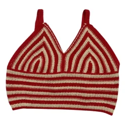 Gestreiftes Cropped Top mit Trägern>Manila Grace Best