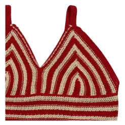 Gestreiftes Cropped Top mit Trägern>Manila Grace Best