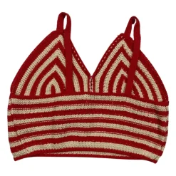 Gestreiftes Cropped Top mit Trägern><noscript><img width=