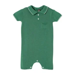 Gestrickter Polo Romper mit Tasche>Little Bear New