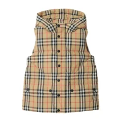 Gilet mit Kapuze und Karomuster>Burberry New
