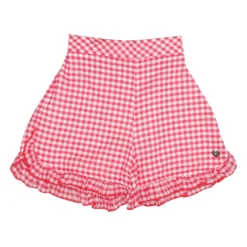 Gingham High-Waist Shorts>Monnalisa Hot