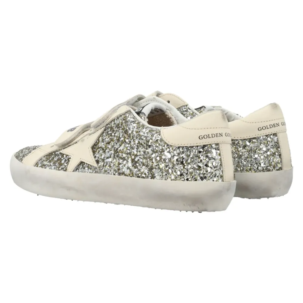 Glitter Sneakers Platimnum/cream AW25>Golden Goose Discount